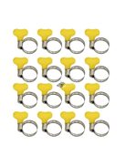 10db Állítható Sárga Műanyag Fogantyús Tömlőbilincs