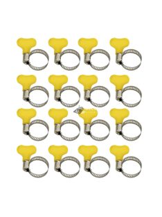 10db Állítható Sárga Műanyag Fogantyús Tömlőbilincs