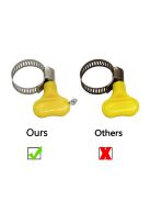 10db Állítható Sárga Műanyag Fogantyús Tömlőbilincs