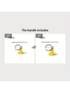 10db Állítható Sárga Műanyag Fogantyús Tömlőbilincs