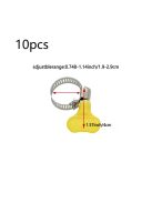 10db Állítható Sárga Műanyag Fogantyús Tömlőbilincs