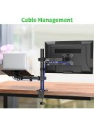 Ergonomikus, állítható laptopállvány, szénacél karral