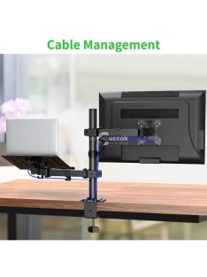 Ergonomikus, állítható laptopállvány, szénacél karral