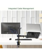 Ergonomikus, állítható laptopállvány, szénacél karral