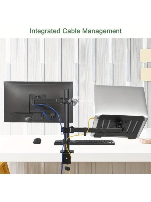 Ergonomikus, állítható laptopállvány, szénacél karral