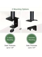 Ergonomikus, állítható laptopállvány, szénacél karral