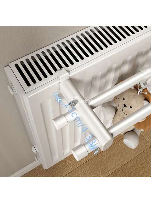 Modern, falra szerelhető fém törülközőrács