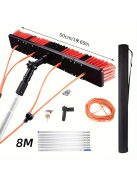 Napelemes paneltisztító kefe készlet vízáramlással