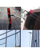 Napelemes paneltisztító kefe készlet vízáramlással