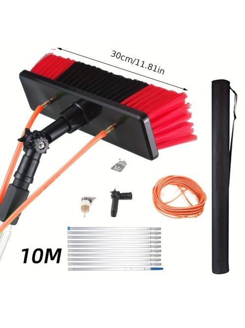 Napelemes paneltisztító kefe készlet vízáramlással