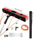 Napelemes paneltisztító kefe készlet vízáramlással