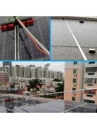 Napelemes paneltisztító kefe készlet vízáramlással