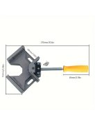 Tartós alumíniumötvözetből készült 90°-os szögben állítható szorító