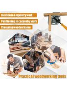 Tartós alumíniumötvözetből készült 90°-os szögben állítható szorító