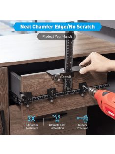 Fekete szekrény hardverrögzítő szerszám