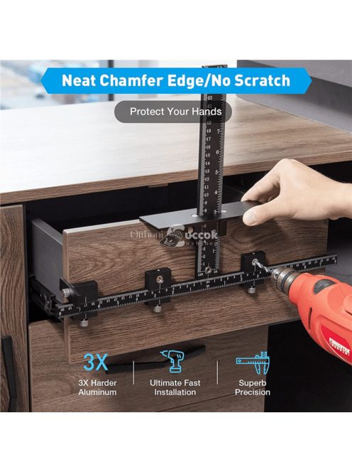 Fekete szekrény hardverrögzítő szerszám