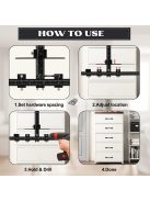 Fekete szekrény hardverrögzítő szerszám