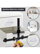 Fekete szekrény hardverrögzítő szerszám