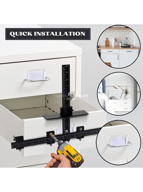 Fekete szekrény hardverrögzítő szerszám