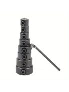 9 darabos precíziós faipar fúrószár készlet állítható mélységállítóval