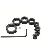 9 darabos precíziós faipar fúrószár készlet állítható mélységállítóval