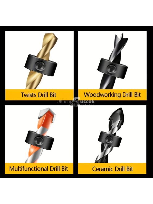 9 darabos precíziós faipar fúrószár készlet állítható mélységállítóval