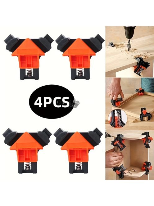 4db asztalos derékszögű bilincs 90°-os tartó