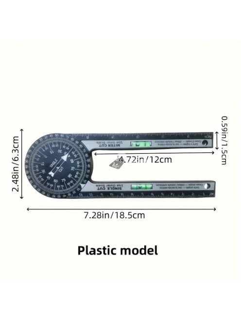 360 Fokban Forgatható Szögmérő