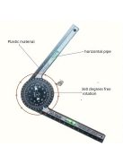 360 Fokban Forgatható Szögmérő