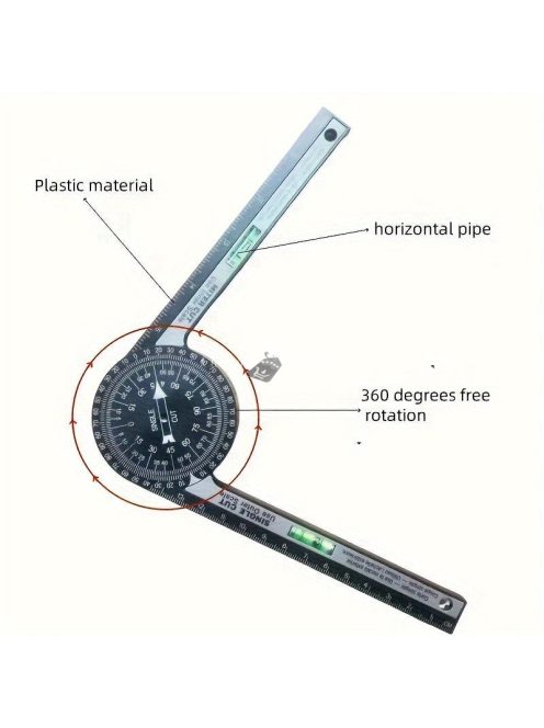 360 Fokban Forgatható Szögmérő