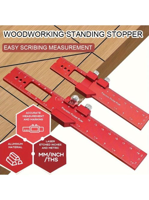 Precíziós alumíniumötvözet T-alakú vonalzó