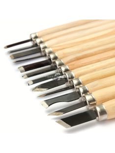   12 db-os professzionális fafaragó véső kéziszerszám készlet