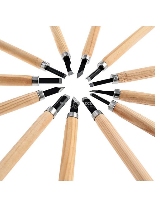 12 db-os professzionális fafaragó véső kéziszerszám készlet