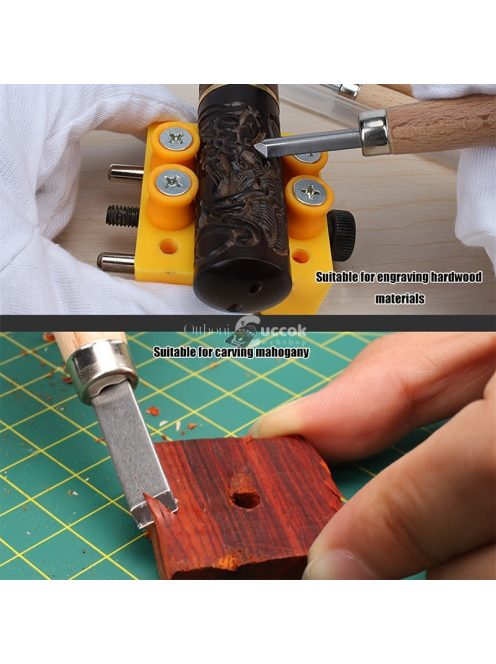 12 db-os professzionális fafaragó véső kéziszerszám készlet