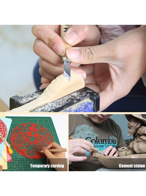 12 db-os professzionális fafaragó véső kéziszerszám készlet