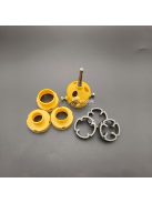 7 darabos elektromos lefolyócső menetfúró szerszámkészlet