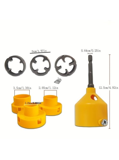 7 darabos elektromos lefolyócső menetfúró szerszámkészlet