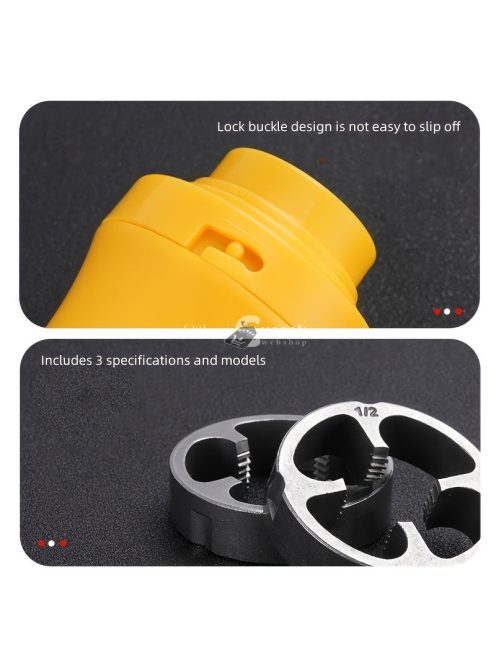 7 darabos elektromos lefolyócső menetfúró szerszámkészlet