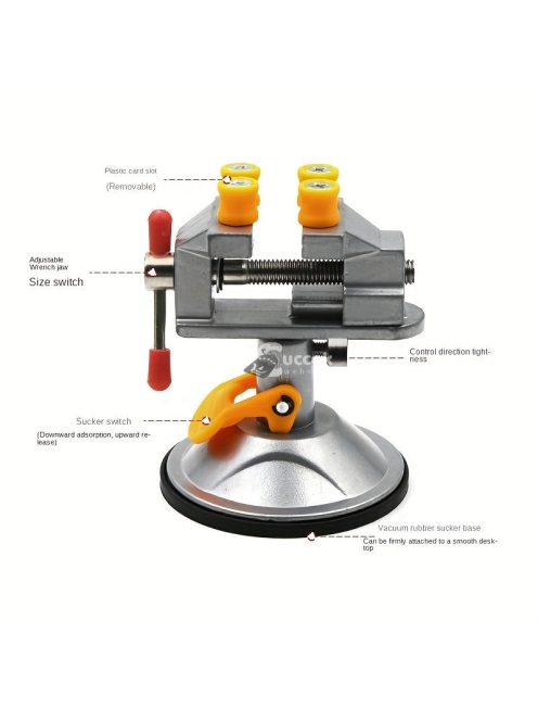 Alumíniumötvözet Univerzális Tapadókorongos Asztali Satu