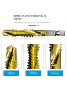 Hatlapfejű kombinált fúró és menetfúró készlet