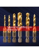 Hatlapfejű kombinált fúró és menetfúró készlet