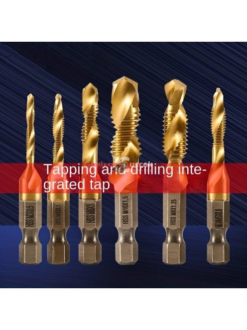 Hatlapfejű kombinált fúró és menetfúró készlet