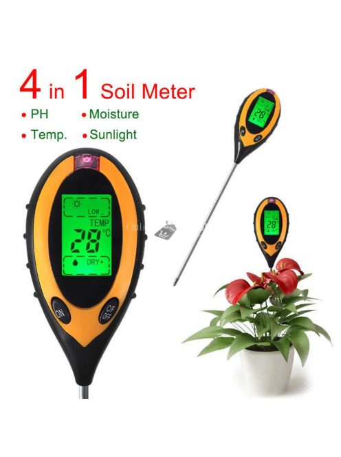 4 az 1-ben talaj pH-mérő és elemző