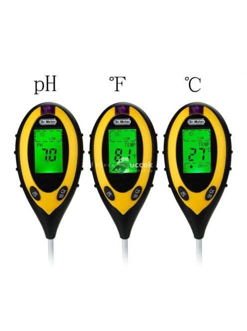 4 az 1-ben talaj pH-mérő és elemző