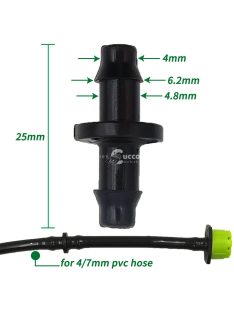 Barbed csatlakozó 1/4'' tömlőhöz