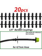 Barbed csatlakozó 1/4'' tömlőhöz