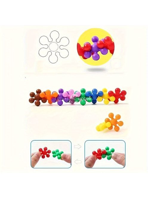 STEM egymásba helyezhető virág alakú építőkockák