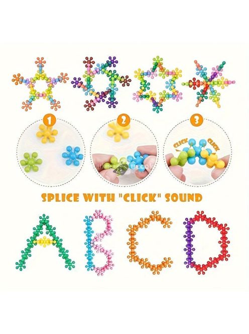 STEM egymásba helyezhető virág alakú építőkockák