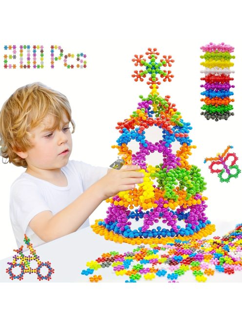 STEM egymásba helyezhető virág alakú építőkockák