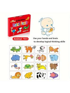   Állat- és gyümölcstema-alapú párosító kirakós kártyák